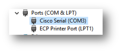 Cisco Serial COM3 Port